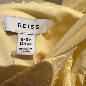 Reiss yellow lace dress, brand new with tags. Size 8-9.